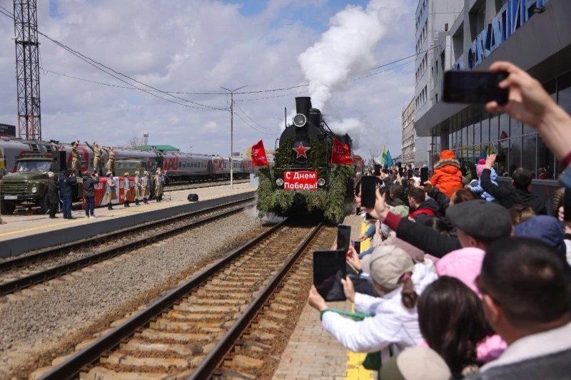 В Южно-Сахалинске впервые встретили «Поезд Победы»