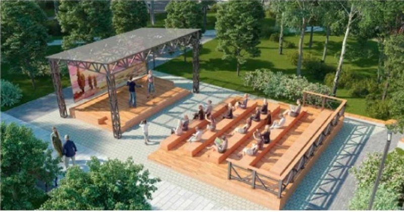 Благоустройство общественной территории  по ул. Мира в с. Черемшанка