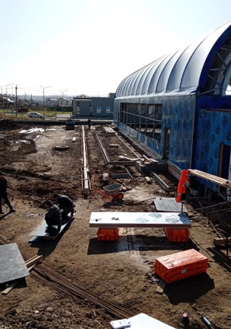 В районе продолжается  строительство  физкультурно-оздоровительного  комплекса